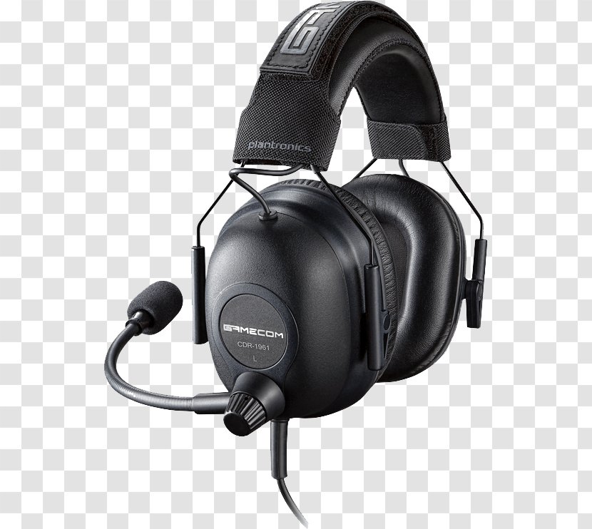 Headphones Plantronics GameCom Commander Microphone Headset - Electronic Device Transparent PNG