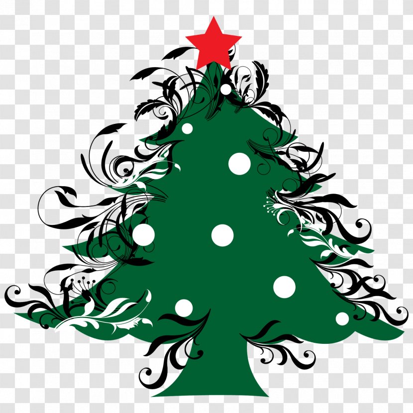 Christmas Tree Spruce Ornament Fir Clip Art - Conifer Transparent PNG