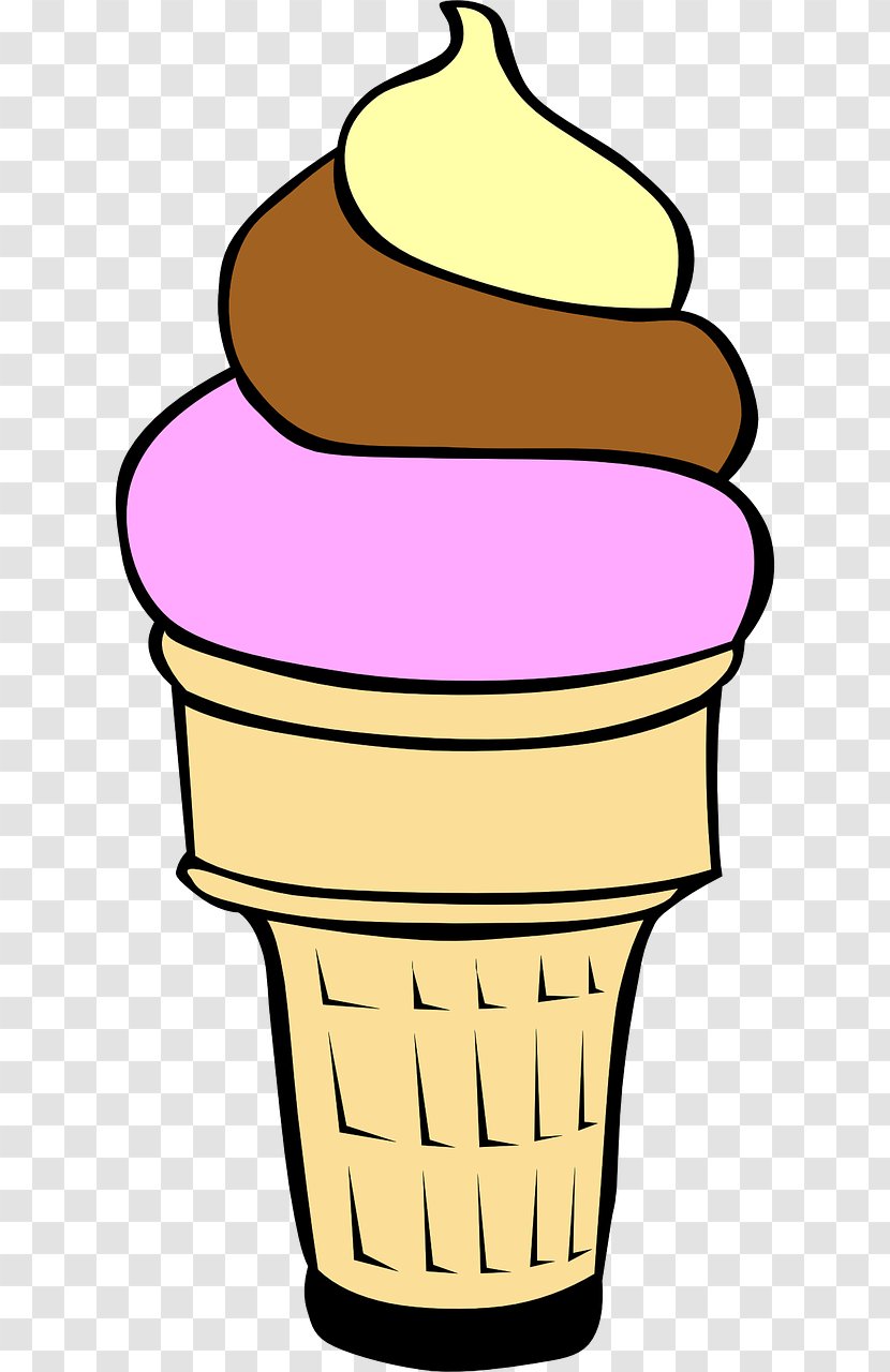 Ice Cream Cone Strawberry Chocolate - Vanilla - Color Transparent PNG
