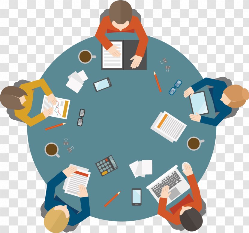 Round Table Meeting - Teamwork Transparent PNG