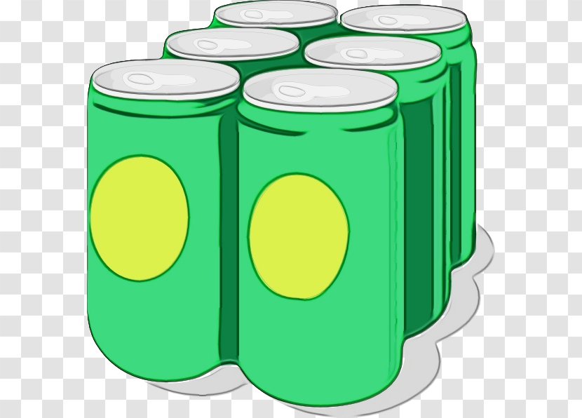 Green Beverage Can Cylinder - Paint Transparent PNG