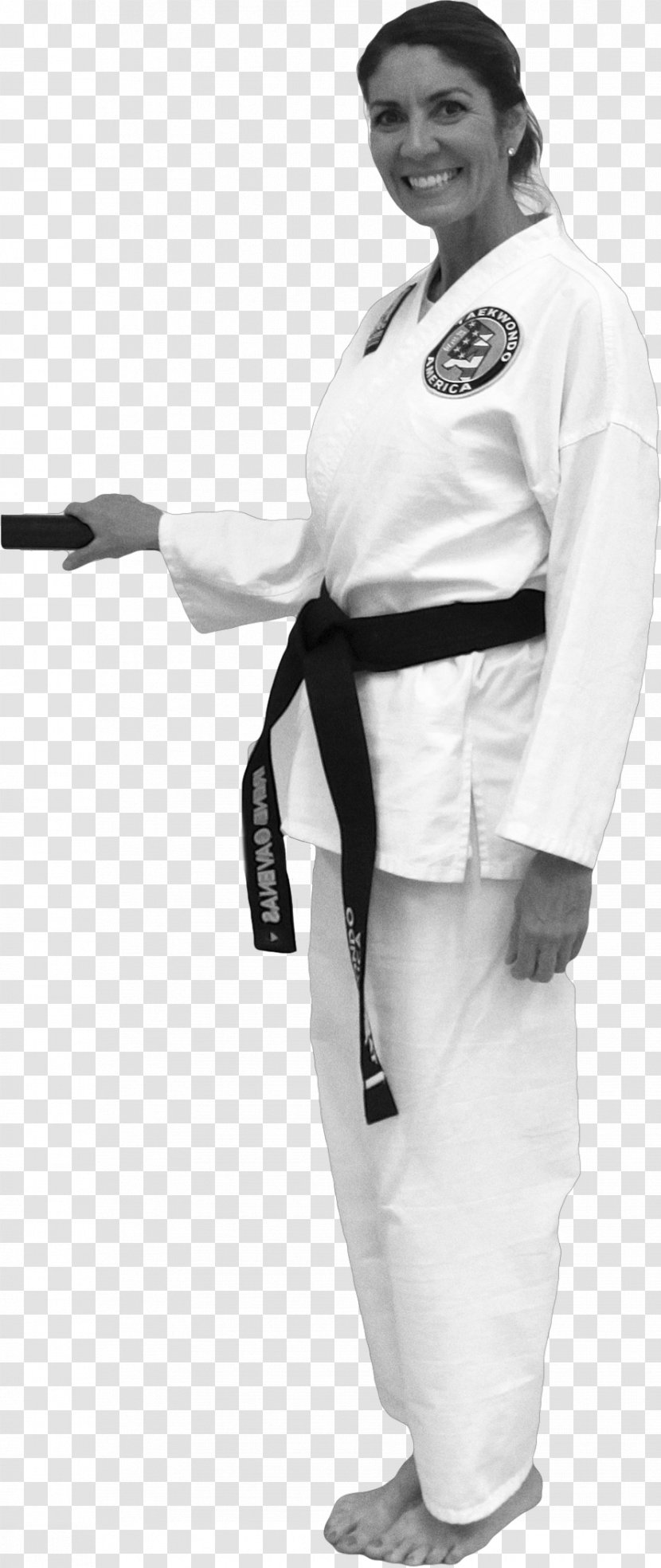Dobok Tang Soo Do Shoulder Karate Black Belt - Heart Transparent PNG