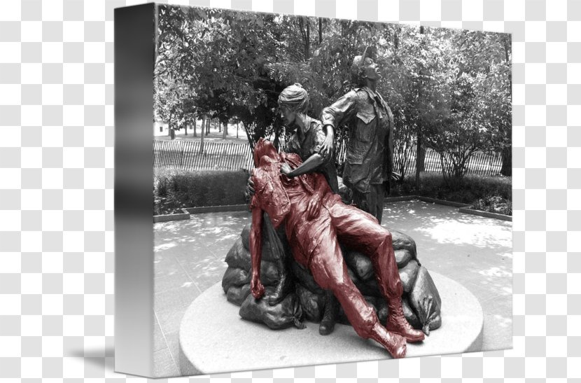 Statue Memorial Washington, D.C. Gallery Wrap Sculpture - Nursing - Vietnam War Soldier Drawings Transparent PNG