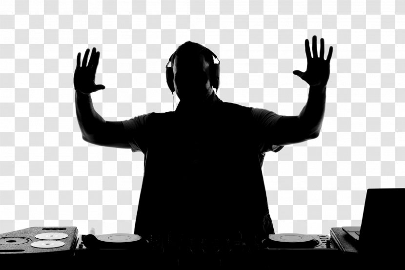 Silhouette Microphone Disc Jockey - Rave - Dj Transparent PNG