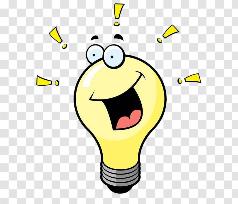Incandescent Light Bulb Electric Clip Art - Royaltyfree - Yellow Cartoon Characters Transparent PNG