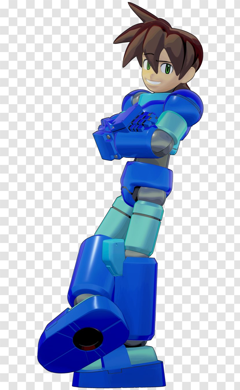 Figurine Cobalt Blue Action & Toy Figures Clip Art - Character - Megaman Render Transparent PNG