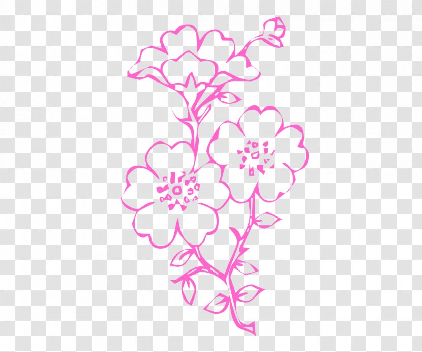 Pink Flower. - Silhouette - Flower Transparent PNG