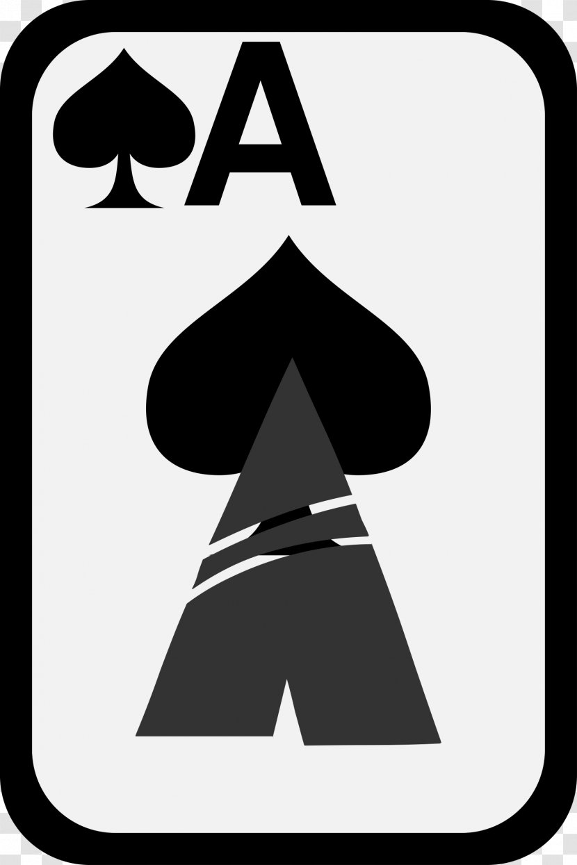 Ace Of Spades Playing Card Clip Art - Spade Transparent PNG