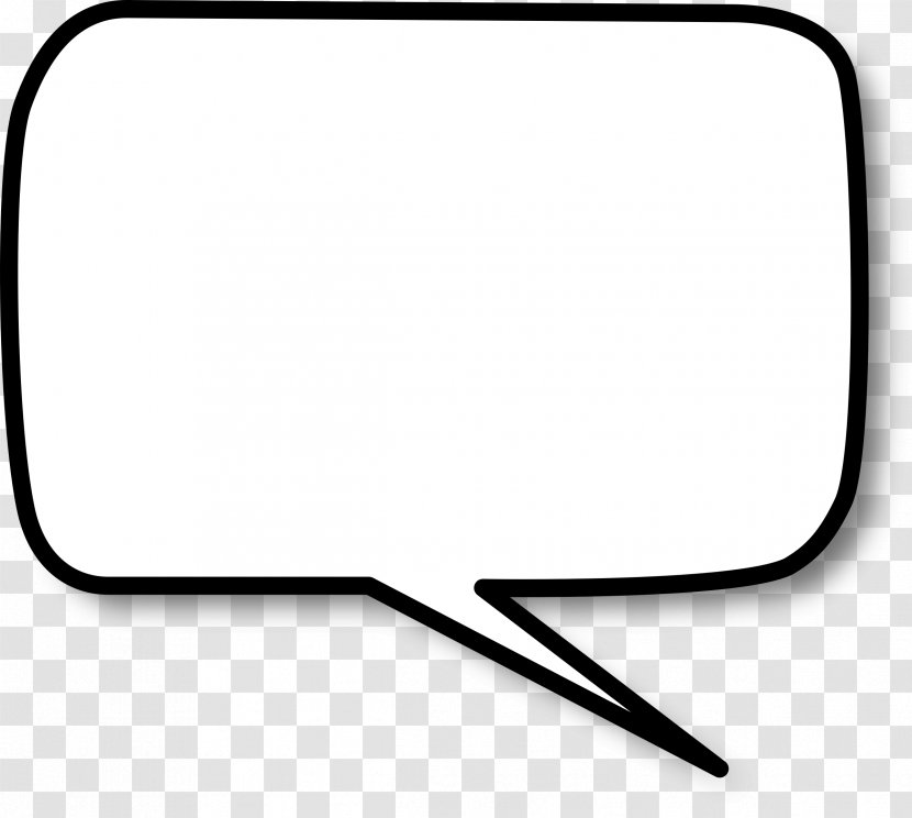 Callout Speech Balloon Clip Art - Black And White Transparent PNG