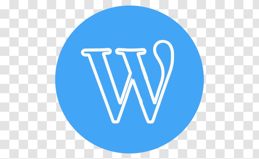 Social Media WordPress.com Blog - Electric Blue Transparent PNG
