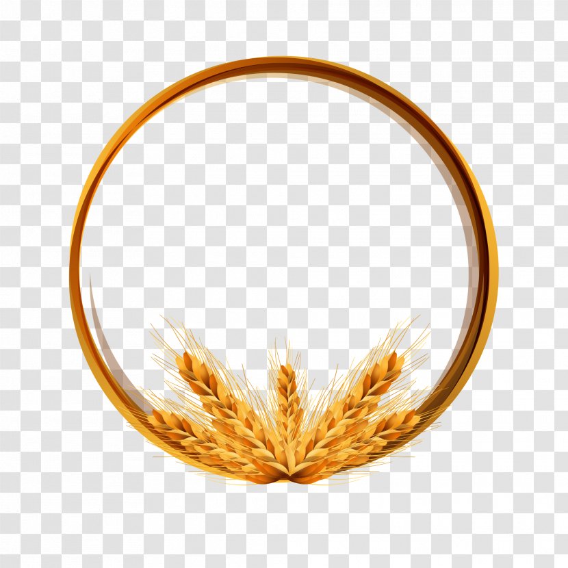 Wheat Logo Icon - Gold Transparent PNG