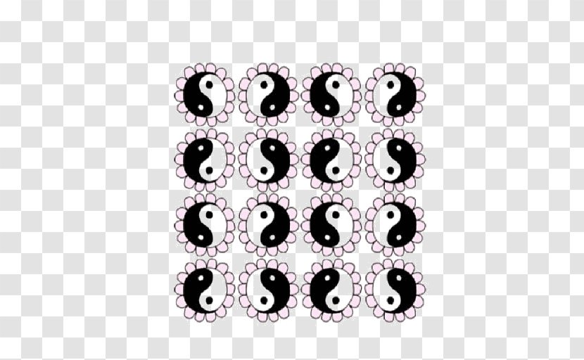 Yin And Yang Bagua Black White Pattern - Sticker - Visual Arts Transparent PNG