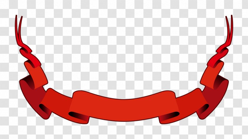 Red Ribbon - Flying Vector Transparent PNG