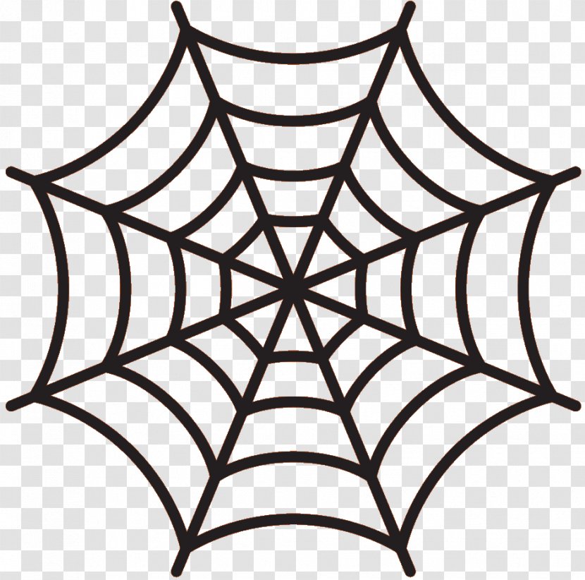 Spider Web Vector Graphics Illustration - Southern Black Widow - Halloween Transparent PNG