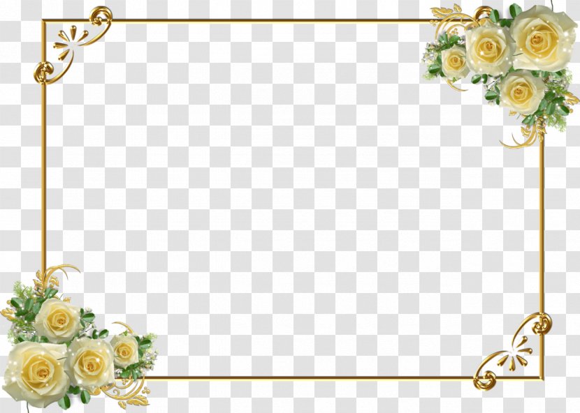 Picture Frames - Yellow - Cut Flowers Transparent PNG