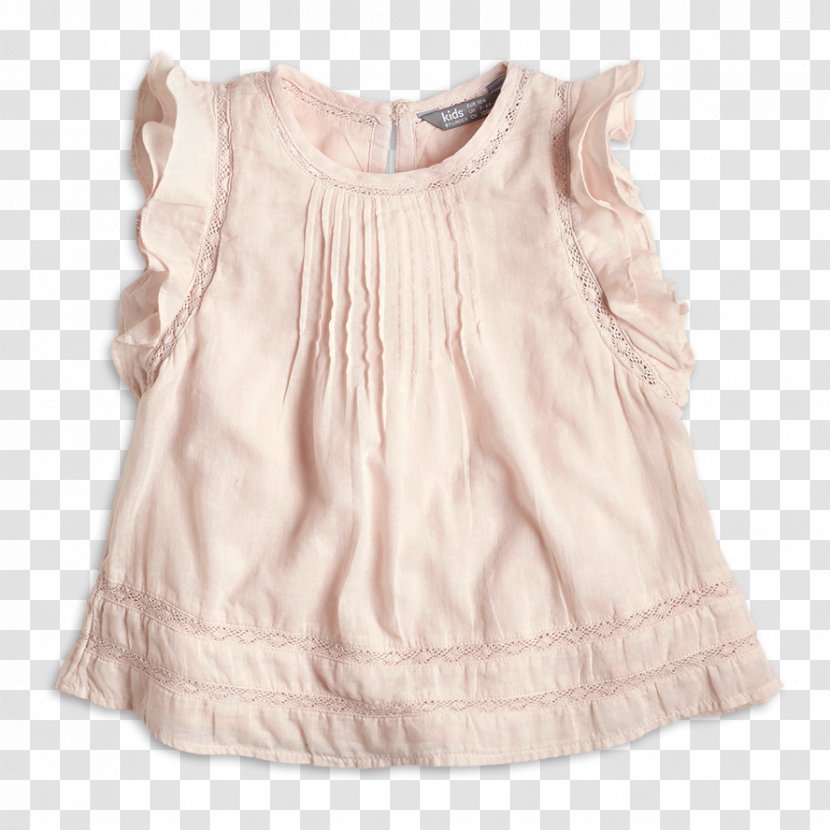 Blouse Sleeve Dress Pink M Neck - Peach Transparent PNG