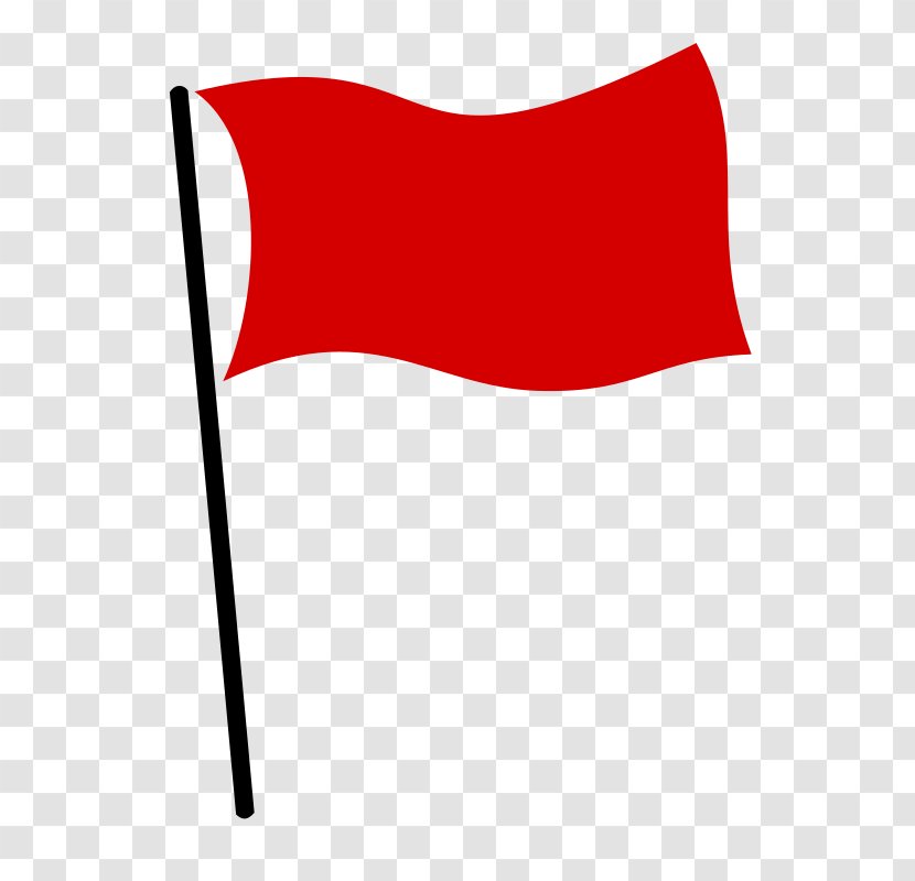 Red Flag White Clip Art - Rectangle Transparent PNG