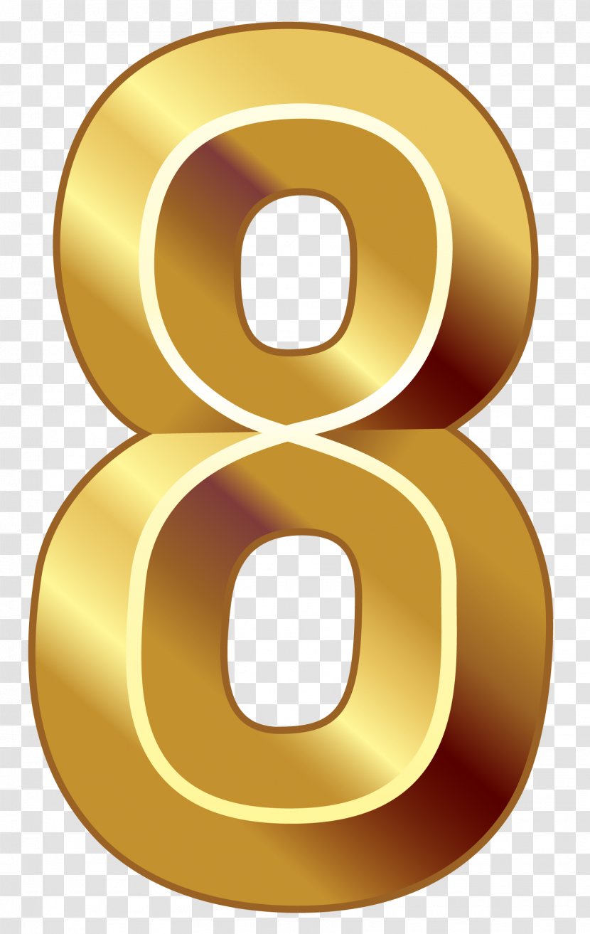 Gold Number Clip Art - Symbol - NUMBERS Transparent PNG