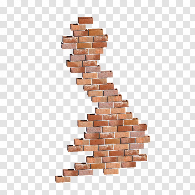 Brick Wall Illustration - The Red Pile Transparent PNG