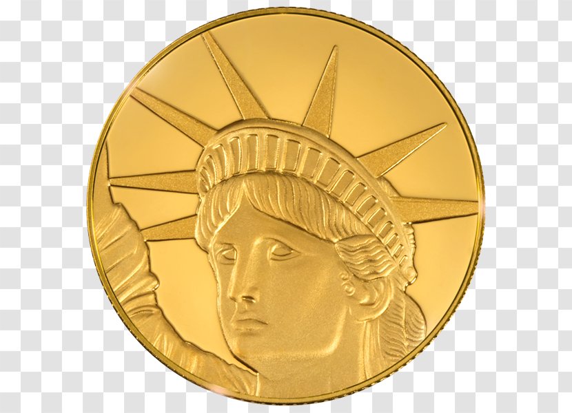 Gold Coin Rosland Capital Statue Of Liberty - Metal - Representative Certificate Transparent PNG