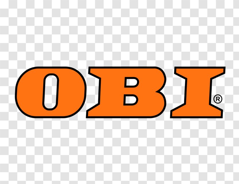 Logo Retail OBI Brand - Orange - Text Transparent PNG