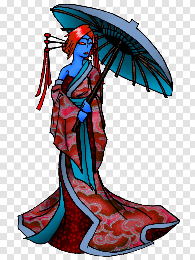 Geisha Costume Design Clip Art - Legendary Creature Transparent PNG