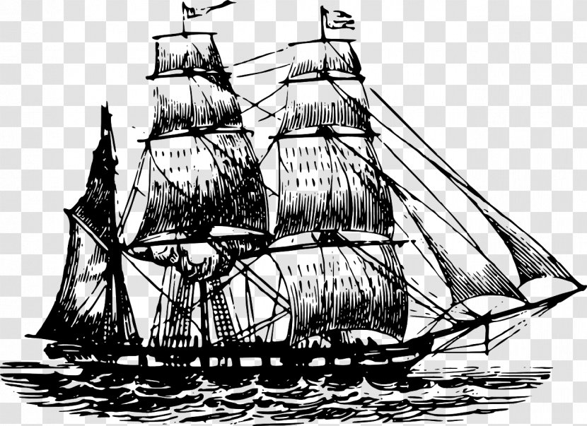 Barque Sailing Ship Clip Art - Training Transparent PNG