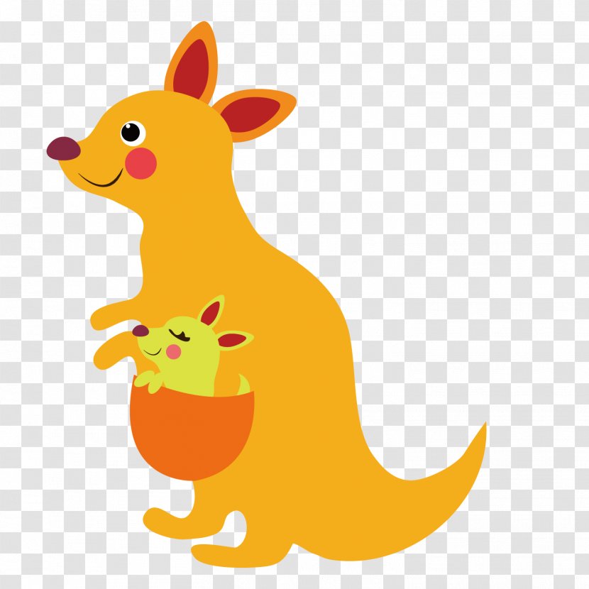 Kangaroo Macropodidae Clip Art - Care - Mother And Baby Transparent PNG