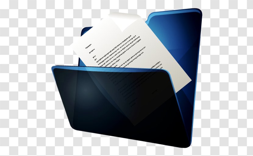 Blue Brand Multimedia Font - File Folders - Folder Documents Transparent PNG