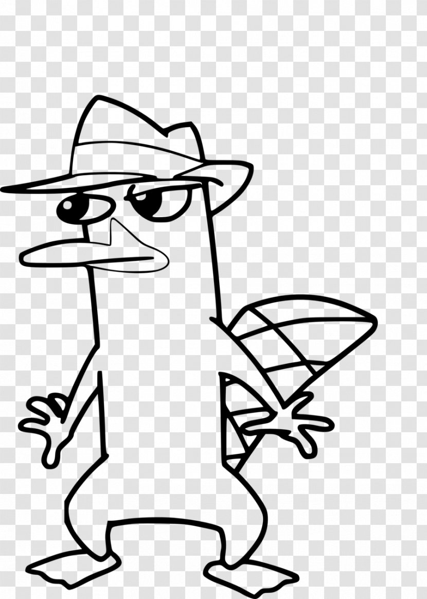 Perry The Platypus Coloring Book Dr. Heinz Doofenshmirtz Candace Flynn - Monochrome Photography - Secret Agent Transparent PNG