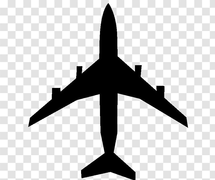 Airplane Aircraft Silhouette - Drawing Transparent PNG
