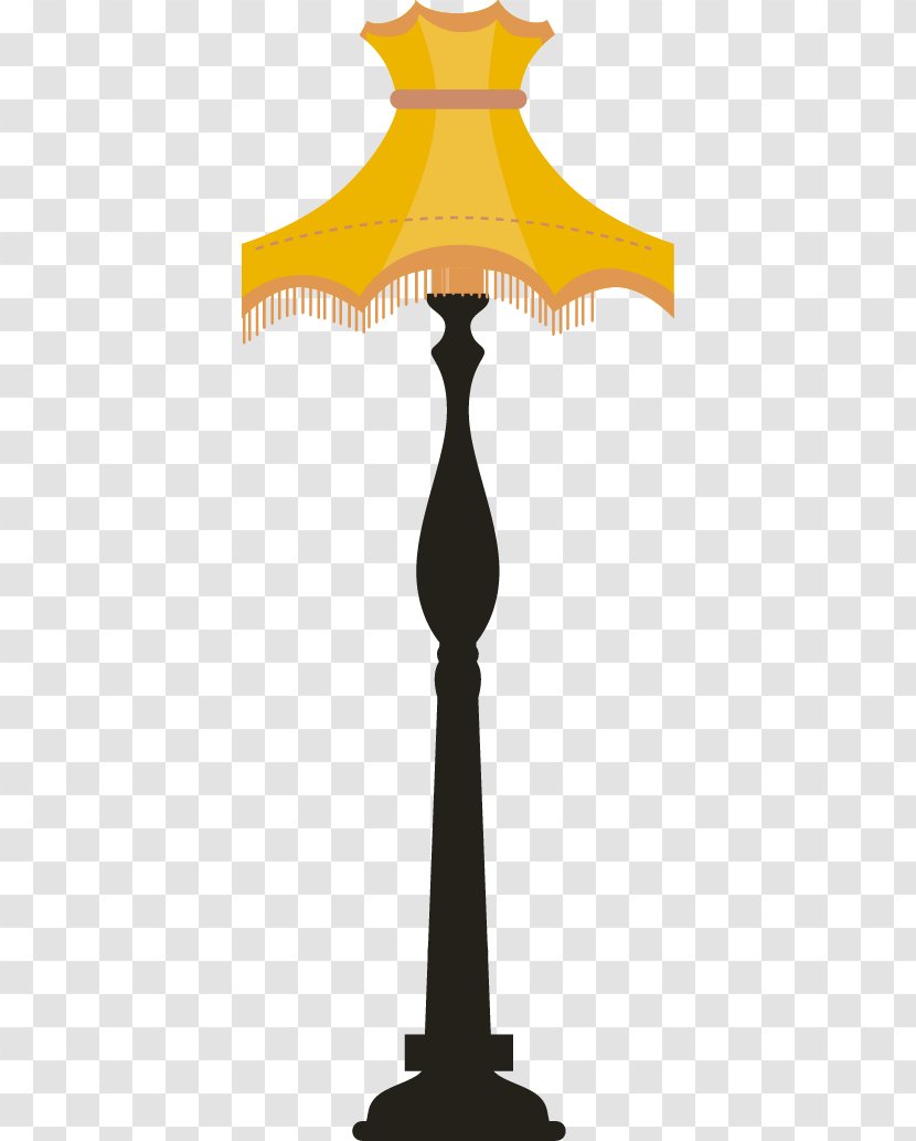 Lamp Cartoon Download - Drawing - Vector Yellow Floor Transparent PNG