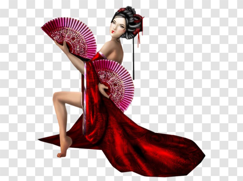 Geisha Woman Transparent PNG