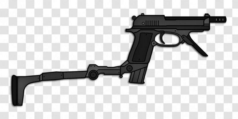 Trigger Beretta 93R Airsoft Guns Firearm - Silhouette - Weapon Transparent PNG