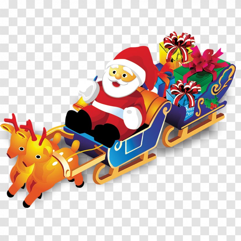 Santa Claus's Reindeer Christmas Gift - Decoration - Gifts Transparent PNG