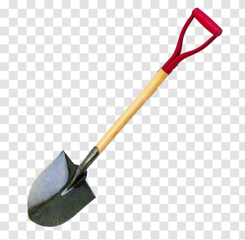 Shovel Dustpan Tool Architectural Engineering - Hoe - Vector Red Handle On The Back Of Transparent PNG