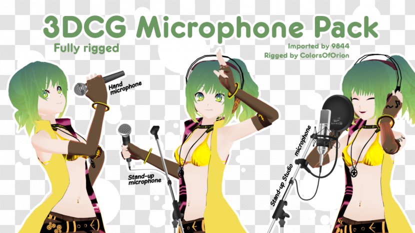 Microphone Stands MikuMikuDance 3D Computer Graphics - Cartoon Transparent PNG
