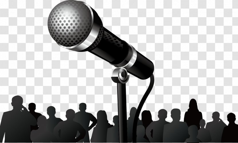 Public Speaking Presentation Communications Training Skill - Hand Drawn Vector Microphone Transparent PNG