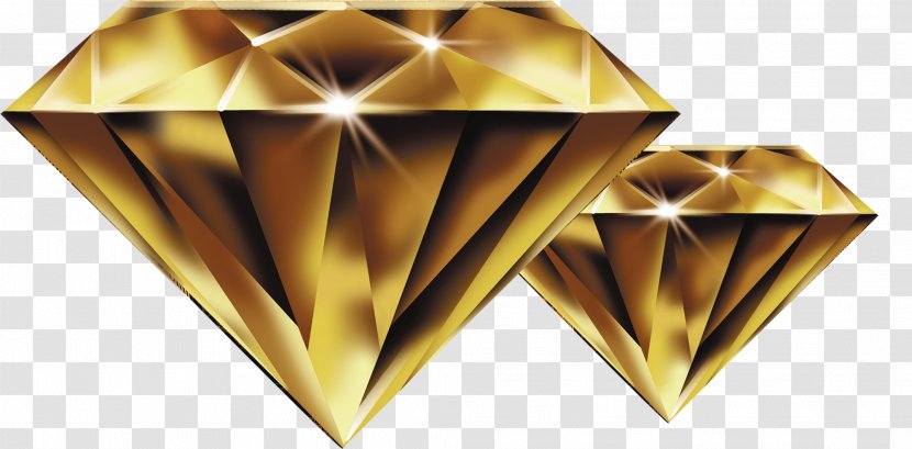Diamond Gold - Brass - Beautiful Exquisite Glare Transparent PNG