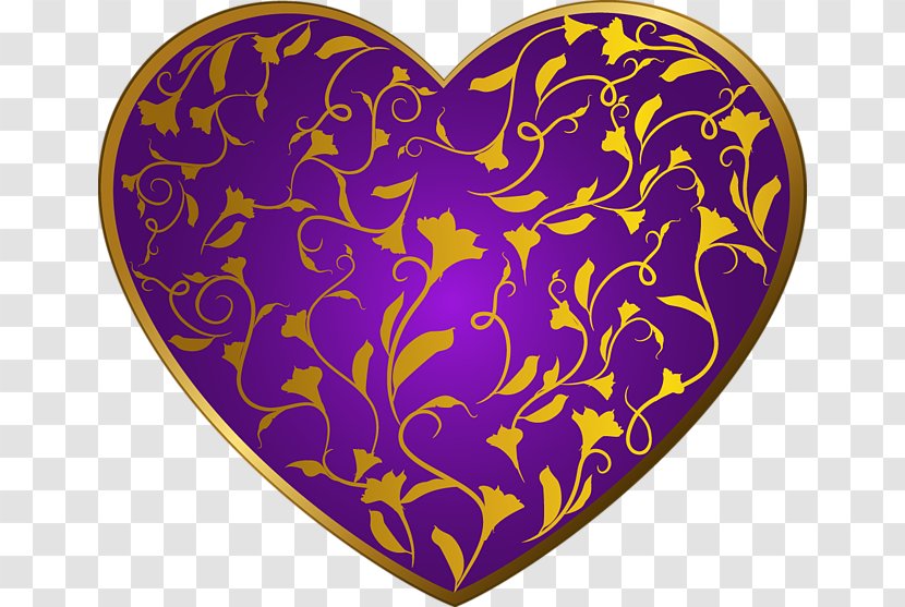 Purple Heart Clip Art - Watercolor Transparent PNG