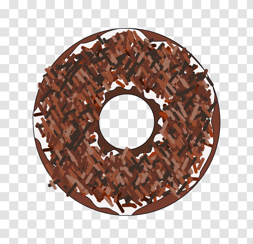 Donuts Frosting & Icing Beignet Sprinkles Dessert - Copper Transparent PNG