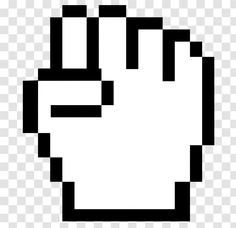 Computer Mouse Keyboard Cursor Pointer Hand - Black And White - Fist Images Transparent PNG