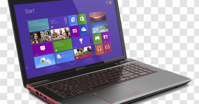 Laptop Toshiba Satellite Windows 8 Qosmio - Technology Transparent PNG