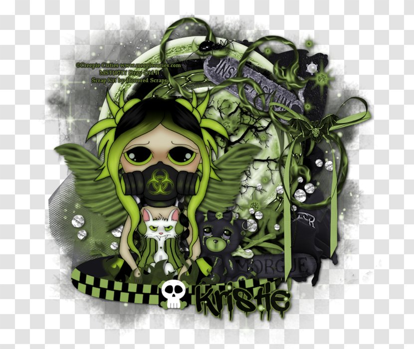 Skull - Green Transparent PNG