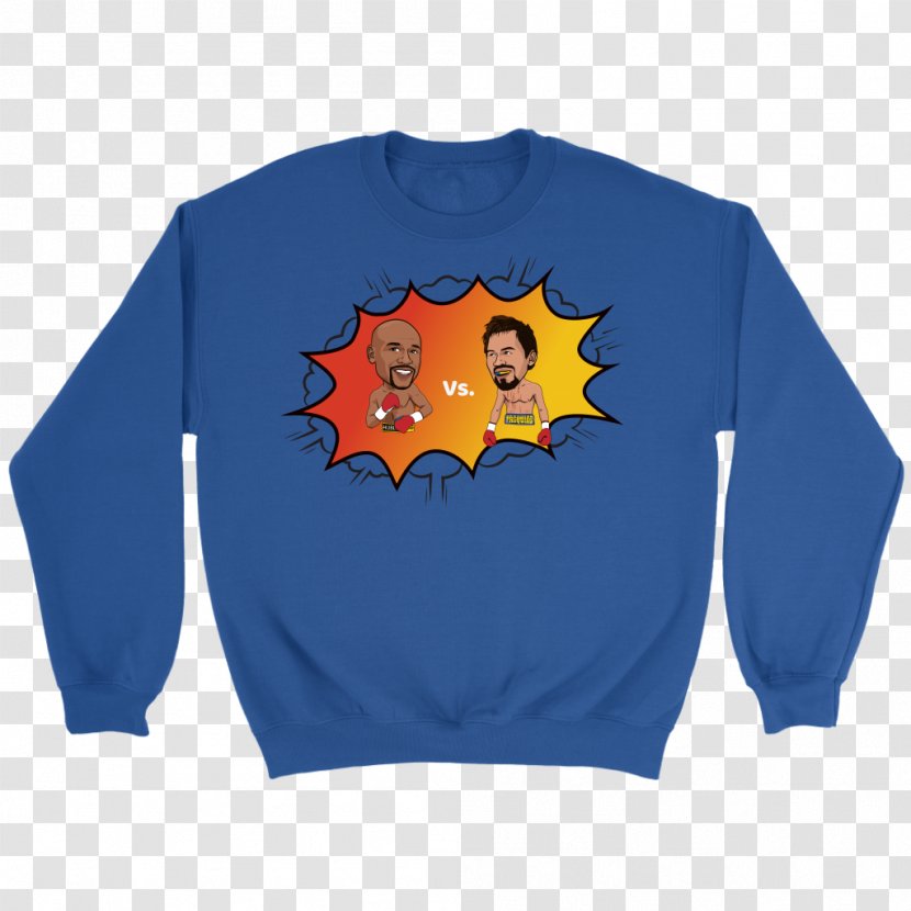 T-shirt Hoodie Crew Neck Sweater Clothing - Cobalt Blue Transparent PNG
