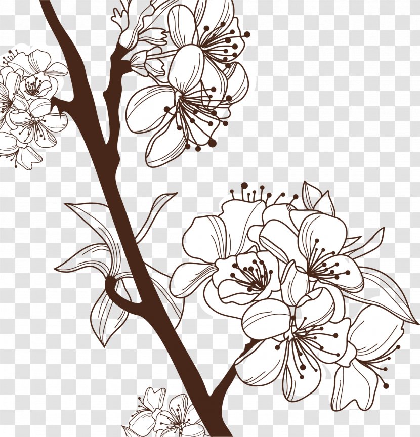 Euclidean Vector Shading - Petal - Hand Painted Cherry Picture Transparent PNG