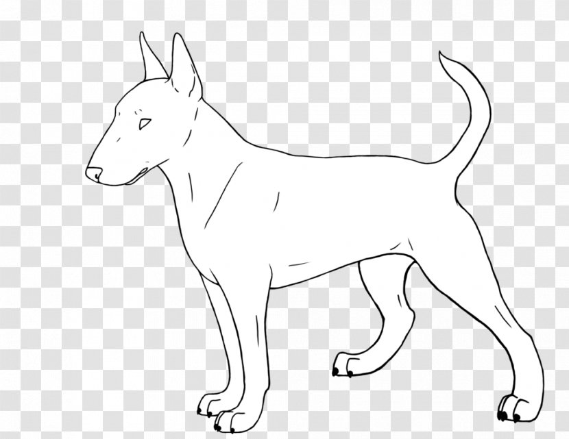 Bull Terrier (Miniature) Staffordshire Bulldog Line Art - Pitbull Transparent PNG