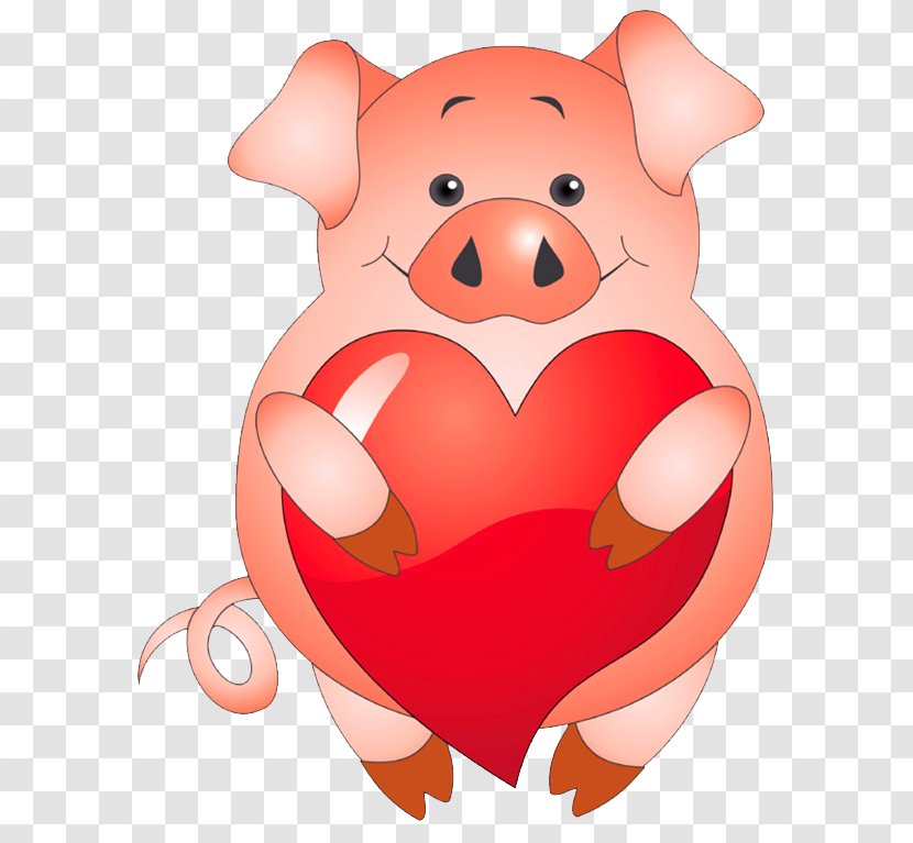 Domestic Pig Valentine's Day Vector Graphics Portable Network - Valentines Transparent PNG