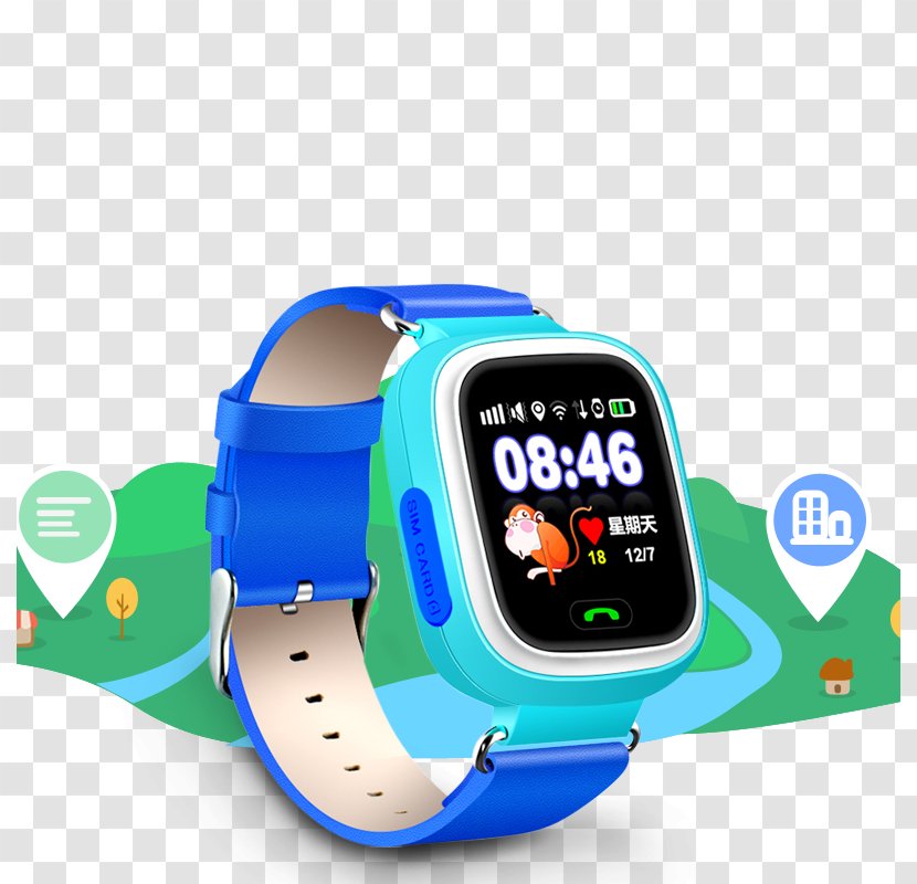 GPS Navigation Device Smartwatch Child Mobile Phone - Gps Tracking Unit - Children Watch Blue Location Transparent PNG