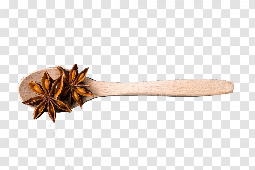 Star Anise Condiment Seasoning - Food - Spoon Aniseed Transparent PNG